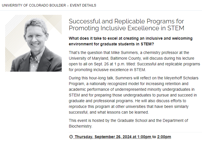Successful and Replicable Programs for Promoting Inclusive Excellence in STEM