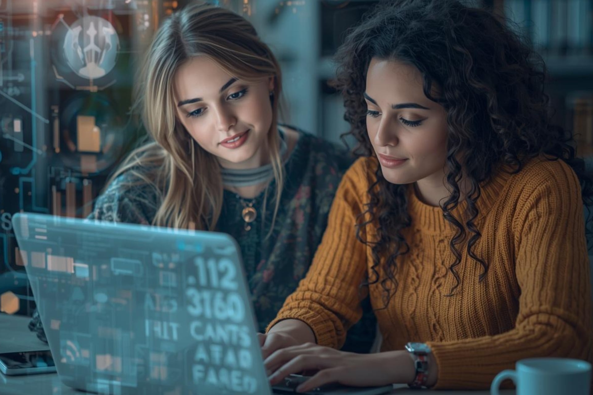 AI concept with grad students finding grad school grants