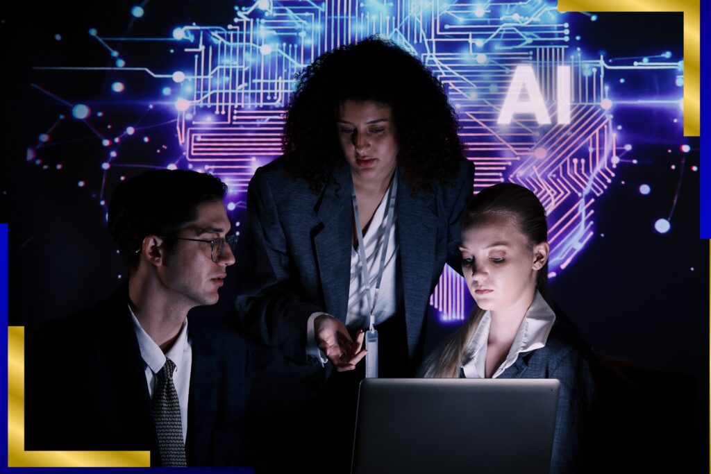 grad students talking about AI