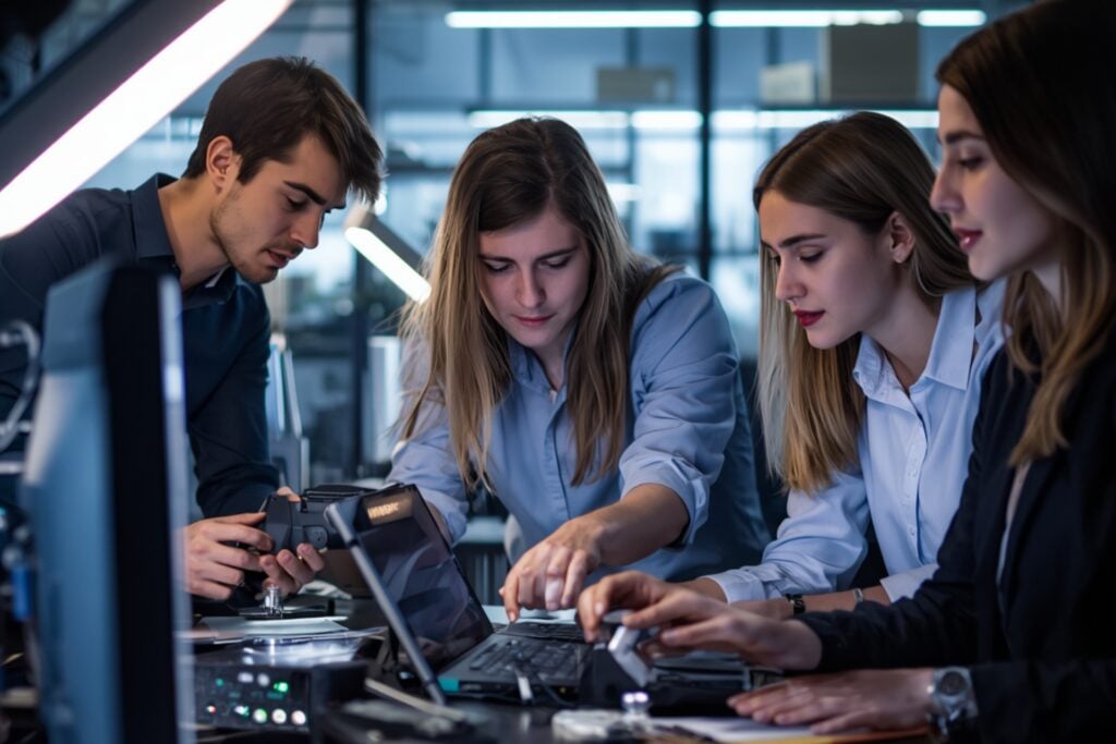 busy master's in AI students