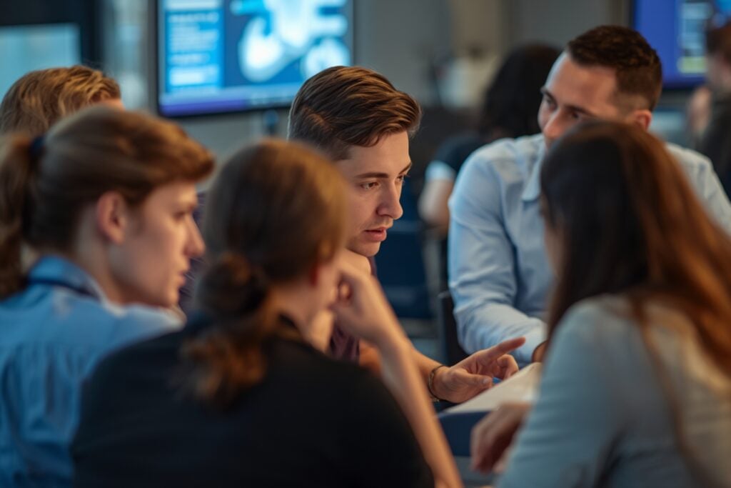 master's students using AI