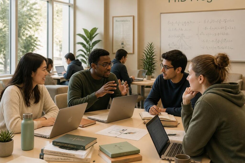 biostatistics phd students discussing projects